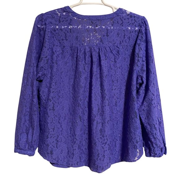 Torrid Women's Long Sleeve Purple Harper Lace Pullover Blouse Size 2 - Picture 3 of 8